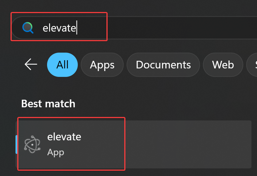 search for application